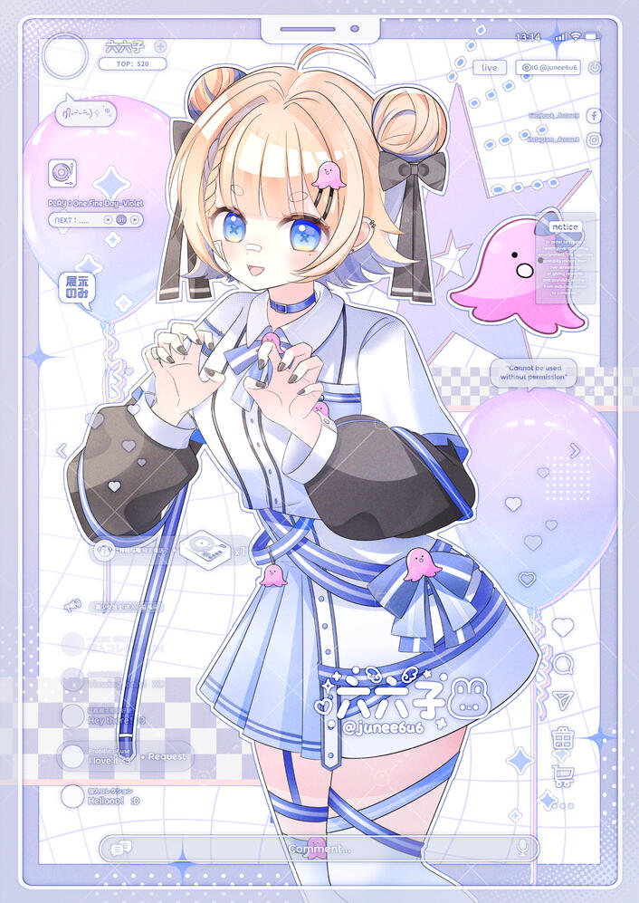 委託 ⋮ 半身插圖